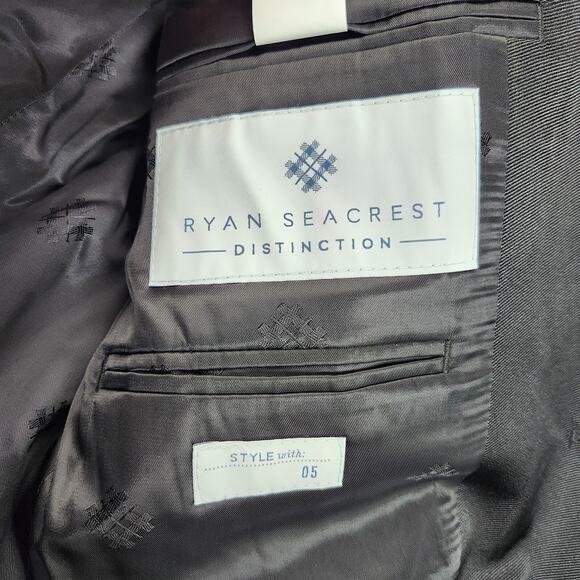Ryan Seacrest distinction suit Jacket 100% Wool Slim Fit 40S - Picture 9 of 10